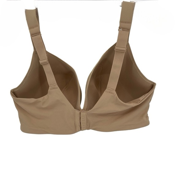 Cacique Women Bra Size 42F Tan Lightly Lined Full Coverage Underwire Adjustable - Picture 2 of 8